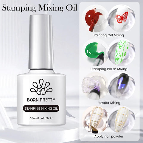 BORN PRETTY 10ml Clear Blooms Gel Polish for Marble Nail Art