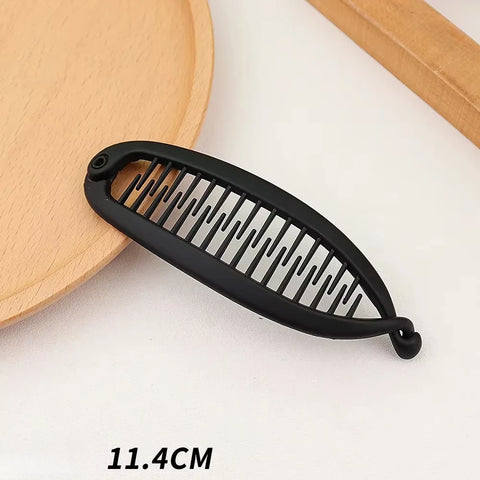 Matte Frosted Ponytail Banana Hair Clip - Stylish Hairpin for Women