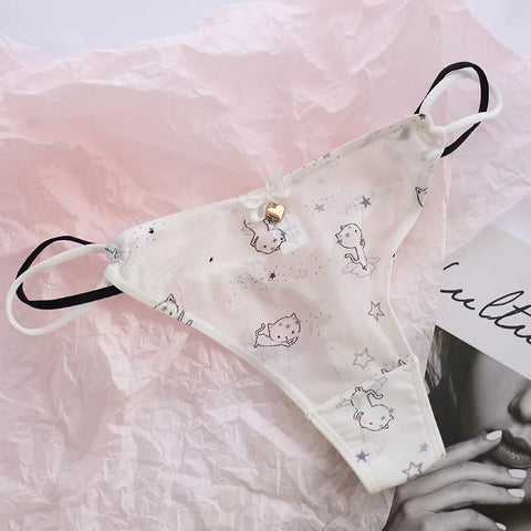 Cute G-String Thongs for Girls Aged 12-16 | Soft Silk Bikini Panties