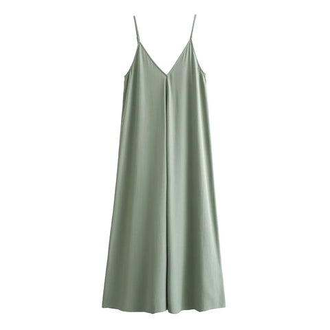MUJER Black Slip Long Dress - Sexy Backless Maxi Dress