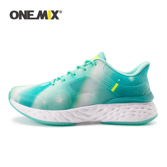 ONEMIX Summer Breathable Mesh Sneakers for Women - Lightweight Jacquard Gradient Jogging Shoes