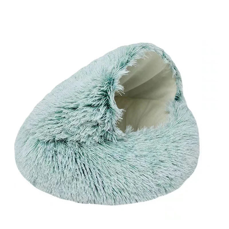 Warm & Soft Plush Cat Bed – Round Pet Mattress for Small Dogs and Kittens