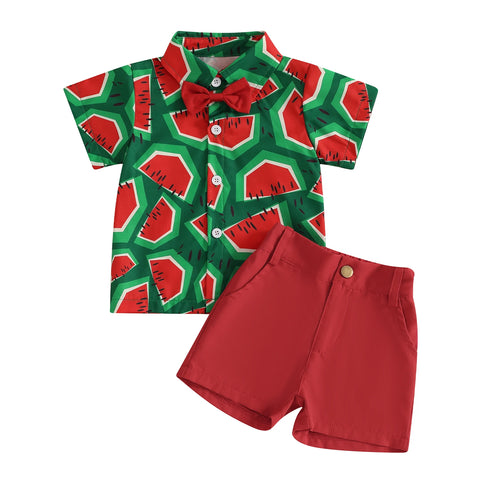 Tregren peuter watermeloen zomeroutfitset