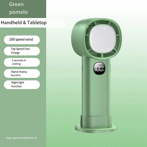 Portable Mini Electric Hand Fan - USB Rechargeable with LED Display