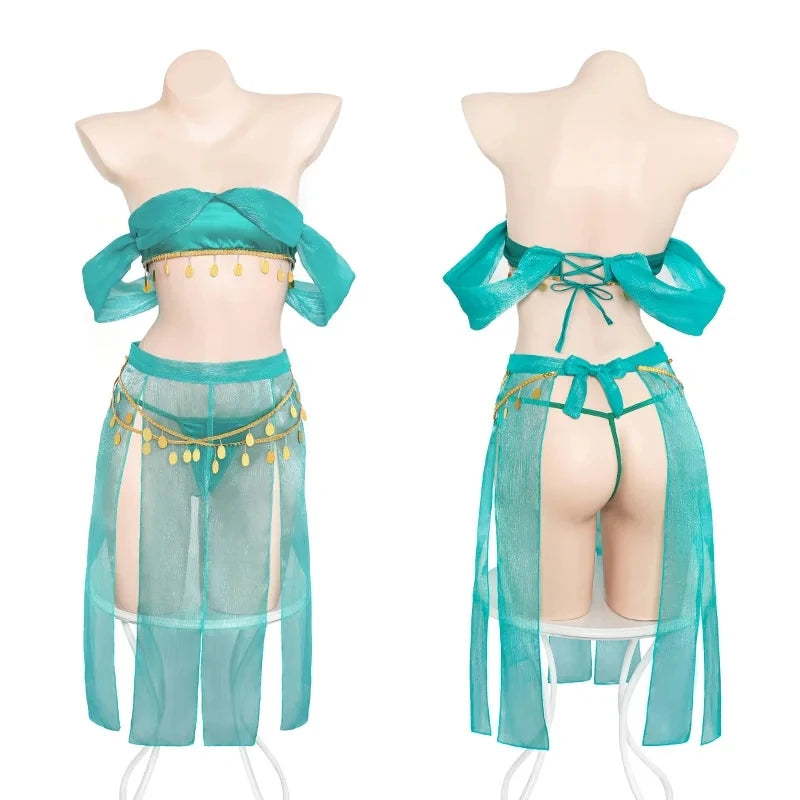 Green Hanfu Lingerie: Sexy Princess Costume