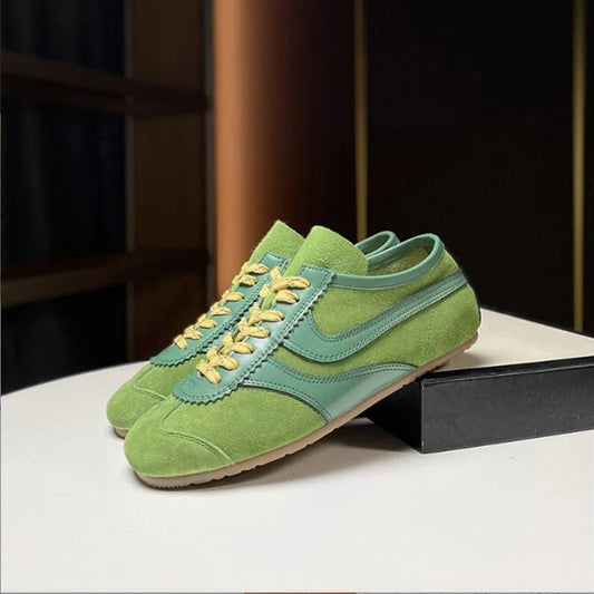 German Training Shoes for Women - Retro Genuine Leather Sneakers
