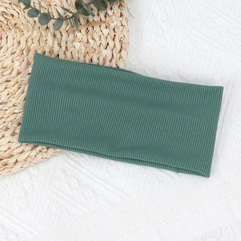 Elastic Solid Color Hair Bands for Fitness, Yoga & Sports - Unisex Headbands