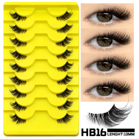 GROINNEYA Cat Eye Valse Wimpers - 3D Faux Mink Multipack
