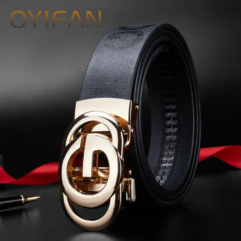 Luxury Men’s Belt – Automatic Buckle Business & Casual Style