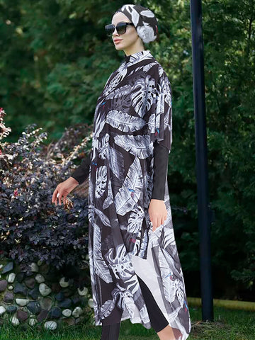 3/4-teilige Burkini-Bademode für Damen
