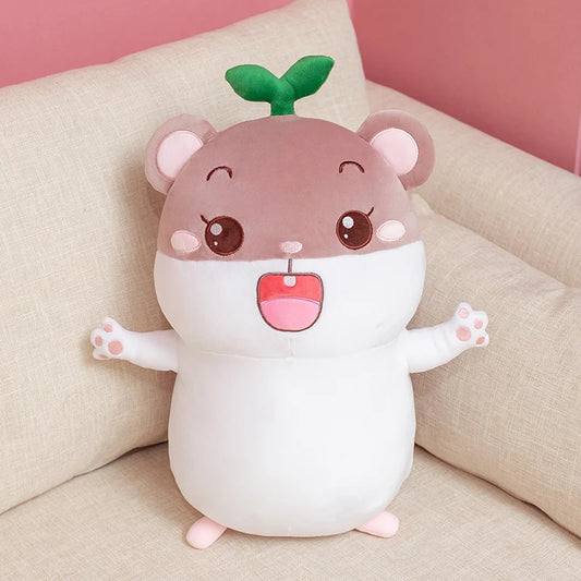 Cute Hamster Plush Toy – 20/50/75cm Soft Kawaii Animal Pillow for Kids & Sofa Décor