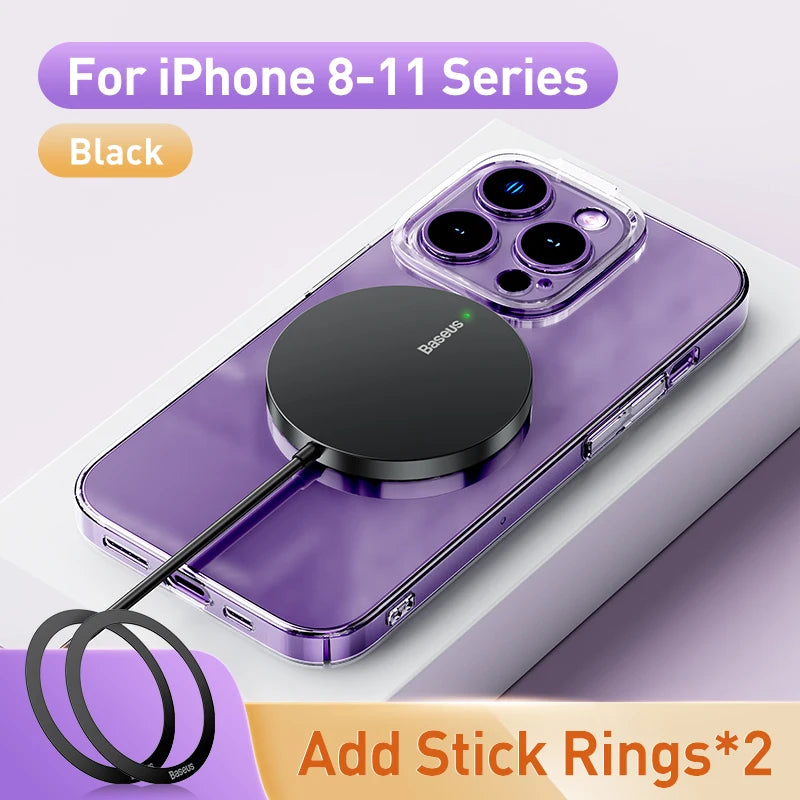 Baseus 15W Magnetic Wireless Charger for iPhone 14/15/16 - Fast Qi Charging Pad for Mini & Standard Models