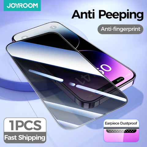 Joyroom Anti-Spy Tempered Glass Screen Protector for iPhone 16, 15, 14, 13 Pro Max