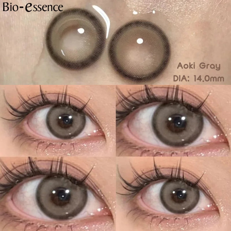 Bio-essence 1 Pair Natural Brown Colored Contact Lenses