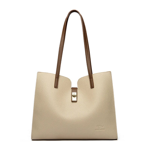 Luxury Soft Leather Women's Tote Bag - Large Capacity & Trendy Design