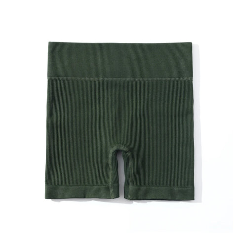 SOISOU Ribstof Yoga Shorts met Hoge Taille voor Dames