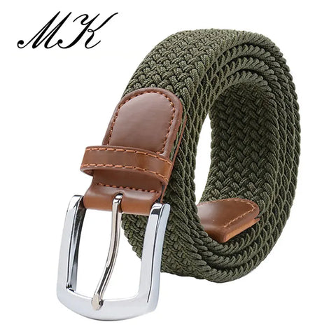 MaiKun Elastic Tactical Belt – Metal Pin Buckle Military Style for Men