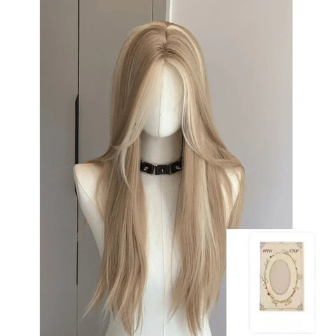 Ashley Long Straight Blonde Brown Lace Front Wig