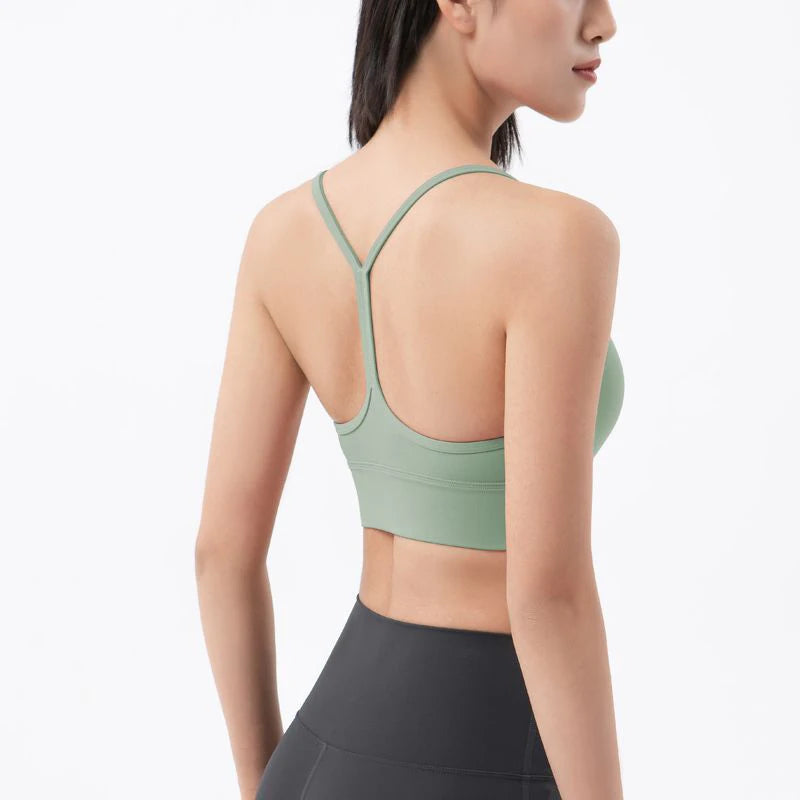 SOISOU Nylon Sexy Top Women Sports Bra for Yoga and Fitness