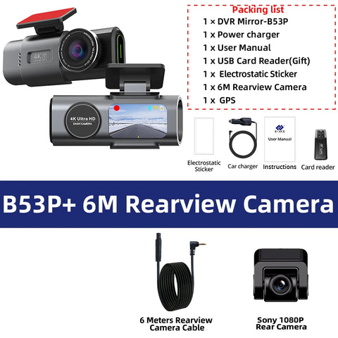 4K GPS WIFI Dashcam met nachtzicht