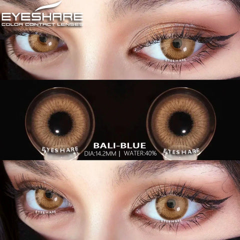 EYESHARE 2pcs Natural Color Contact Lenses - SIAM Blue & Green