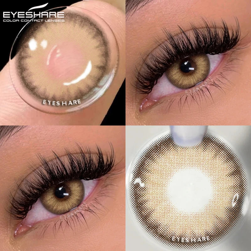 EYESHARE 2pcs Natural Color Contact Lenses in Gray and Blue