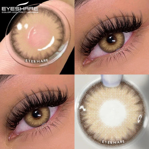 EYESHARE 2pcs Natural Color Contact Lenses in Gray and Blue
