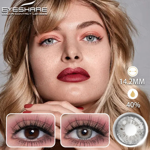 EYESHARE Natural Gray Contact Lenses - Yearly Fashion