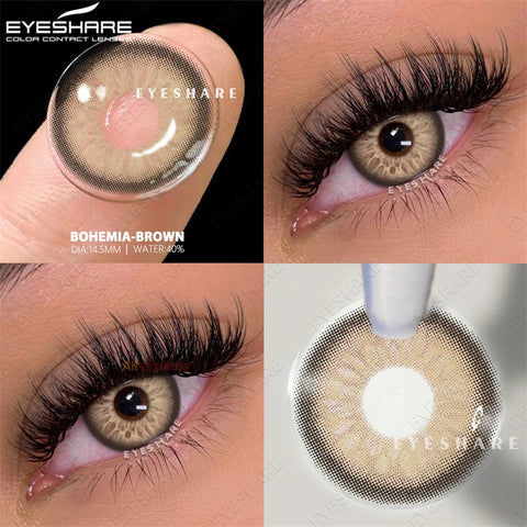 EYESHARE Natural Colored Contact Lenses - Chocolate & Gray