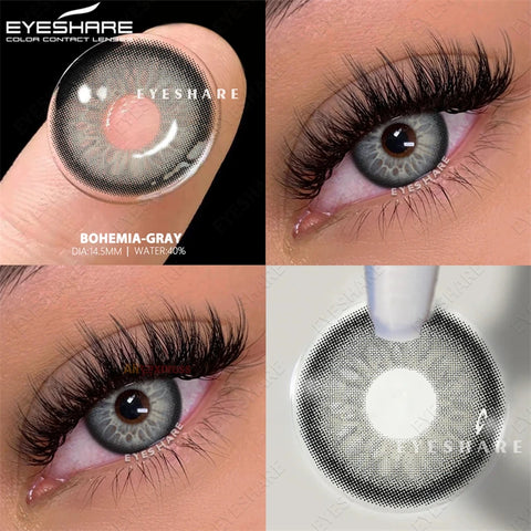 EYESHARE Natural Colored Contact Lenses - Chocolate & Gray