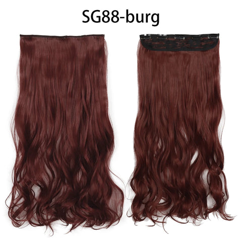 Long Straight Hairstyle 5 Clip Natural Hair Extension