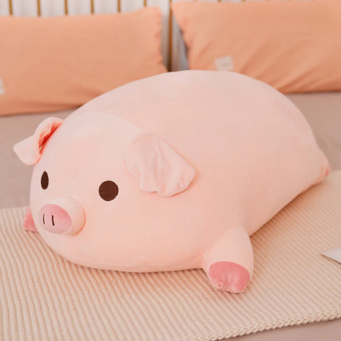 Squish Pig Pluche Kussen - 40/50/60/80cm Zacht Liggend Varken Knuffeldier voor Kindercomfort &amp; Cadeaus
