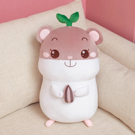 Cute Hamster Plush Toy – 20/50/75cm Soft Kawaii Animal Pillow for Kids & Sofa Décor