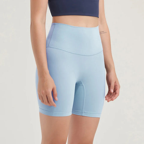 SOISOU Ribstof Yoga Shorts met Hoge Taille voor Dames