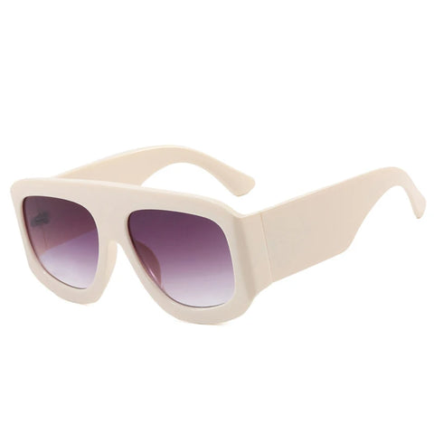 JNPCXI Oversized vierkante zonnebril met gradiënt – Luxe retro UV400 unisex buitenzonwering