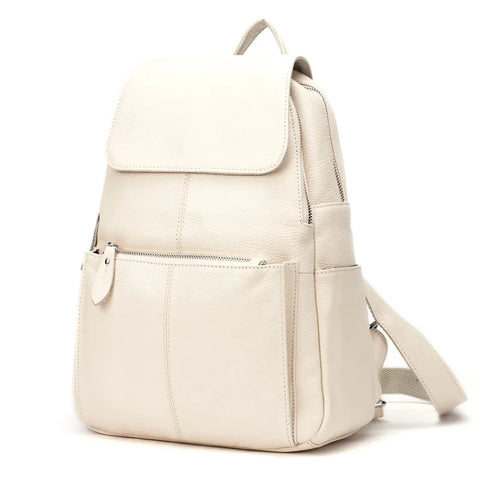 Zency 100% Genuine Leather Women Backpack - Stylish Daily Travel Knapsack