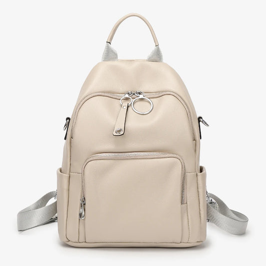 Zency Anti-Theft First Layer Leather Backpack for Women