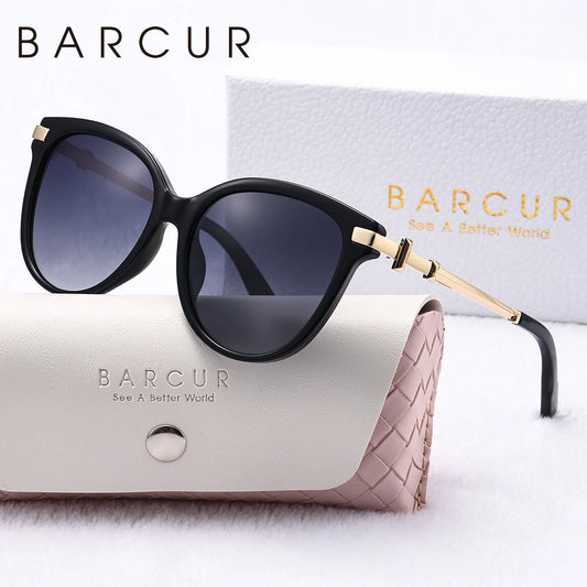 BARCUR High-End Gepolariseerde Zonnebril – UV400 Roestvrijstalen Dameszonnebril