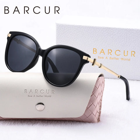 BARCUR High-End Gepolariseerde Zonnebril – UV400 Roestvrijstalen Dameszonnebril