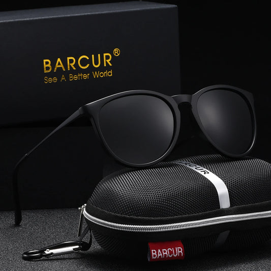BARCUR Retro circulaire gepolariseerde zonnebril - Duurzame titanium montuur UV400 dameszonnebril