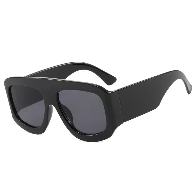 JNPCXI Oversized vierkante zonnebril met gradiënt – Luxe retro UV400 unisex buitenzonwering