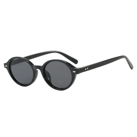 JNPCXI Retro Kleine Ovale Zonnebril – Luipaard Candy-Kleur UV400 Unisex Rivet Punk Shades