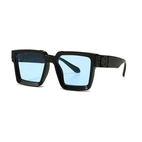 SHAUNA Retro Square Sunglasses – Candy-Color Silver Mirror UV400 Unisex Summer Shades