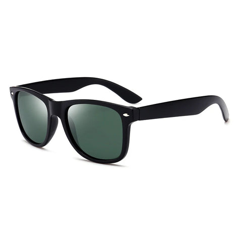 Klassieke vierkante gepolariseerde zonnebril - Retro zwarte UV400 unisex anti-reflecterende zonnebril