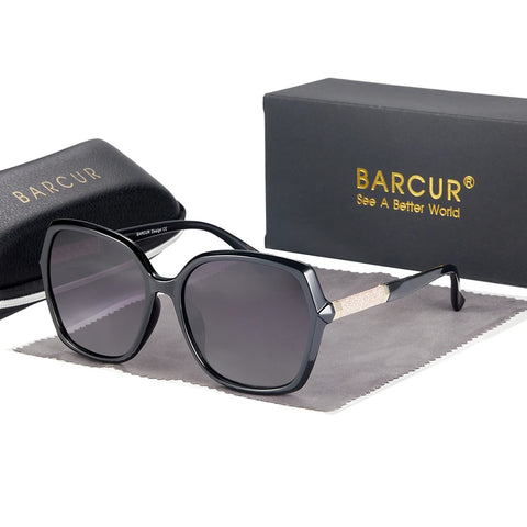 BARCUR Gradient Polarized Zonnebril – UV400 Modieuze Zonnebrillen voor Dames