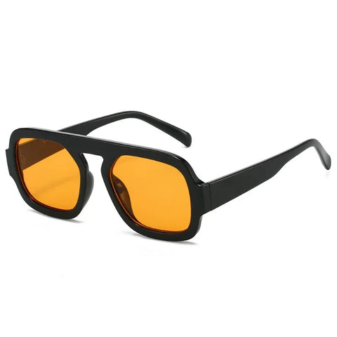 JNPCXI Retro Vierkante Gradiënt Zonnebril – UV400 Unisex Punk Fashion Zonnebrillen