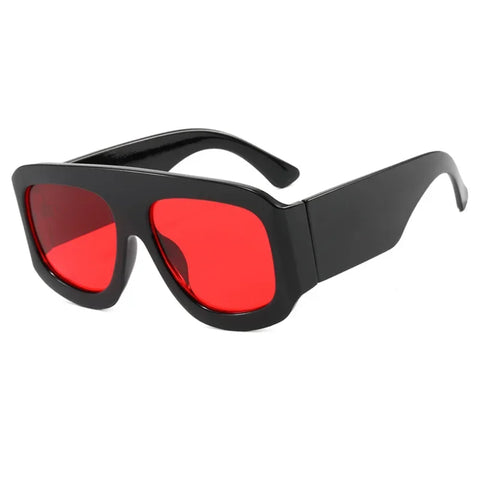 JNPCXI Oversized vierkante zonnebril met gradiënt – Luxe retro UV400 unisex buitenzonwering
