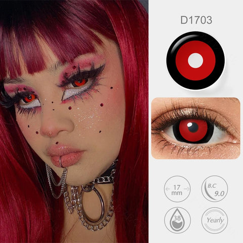 Pseyeche 17MM Mini Sclera Contact Lens for Cosplay