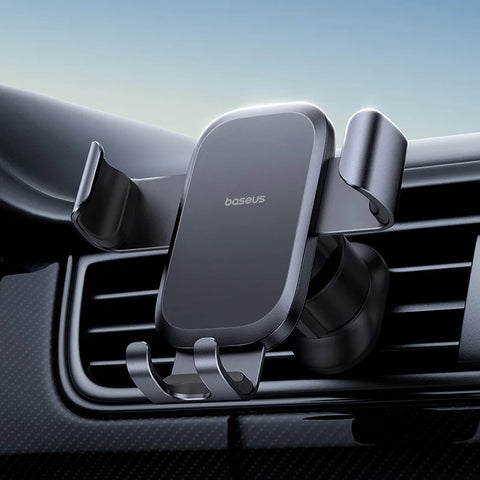 Baseus Gravity Air Vent Phone Holder for iPhone, Samsung, Xiaomi & Huawei - Metal Design, Secure & Versatile