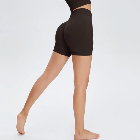 Seamless High-Waist Sports Shorts – Scrunch Push-Up Booty Shorts for Women’s Yoga, Gym & Cycling